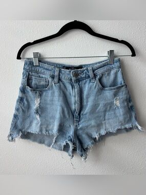 Hollister Light Wash Distressed Denim Cutoff Shorts
